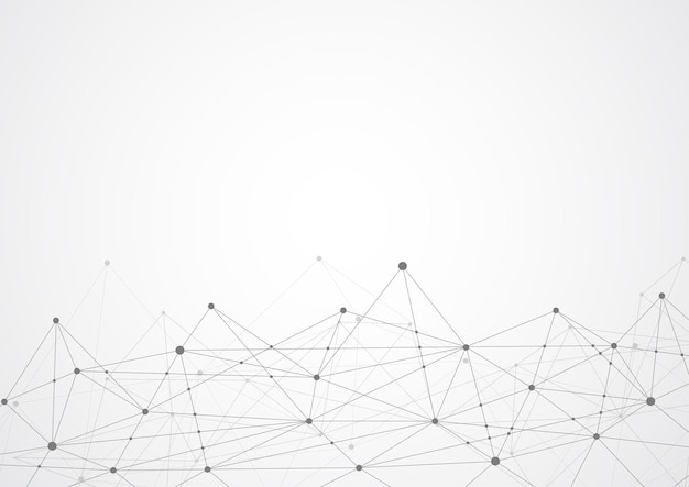 abstract polygonal space background with connecting dots and lines vector illustration