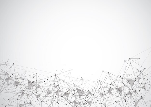 abstract polygonal space background with connecting dots and lines