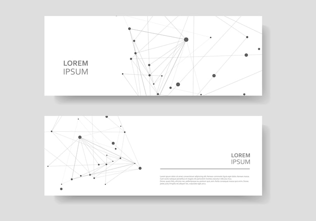 Abstract  polygonal style business card. Molecular and connection creative structure