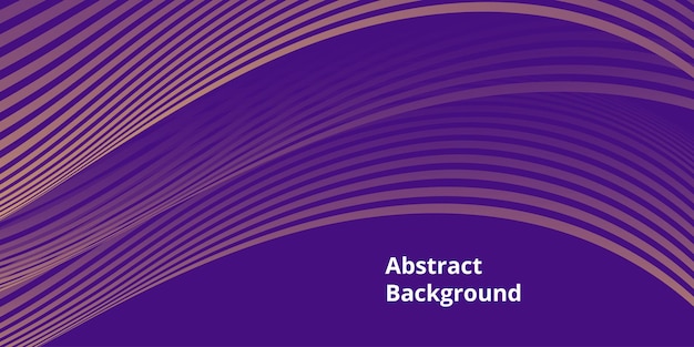 Abstract purple background wave line illustration template design