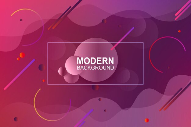 Abstract purple background with multicolored stripes and small circles