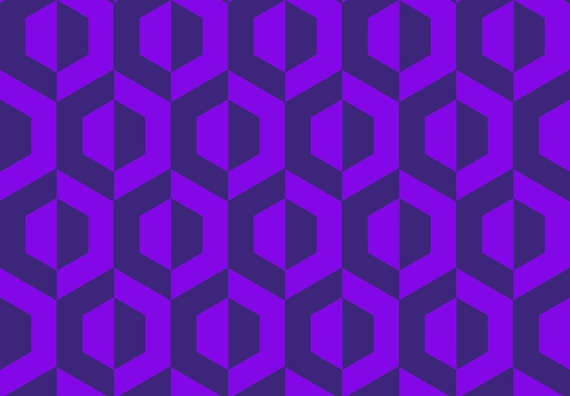 Abstract purple pattern for packaging and background Abstract geometric seamless pattern of hexagon