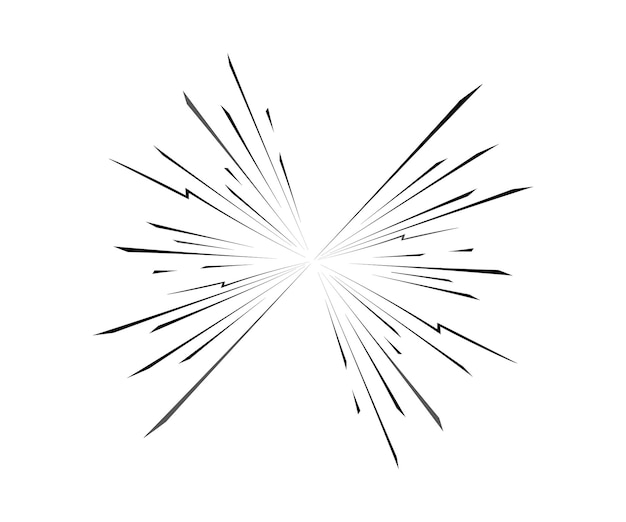 Abstract radial lines for comic effect Speed shot illustrations Vector design for manga and anime comics