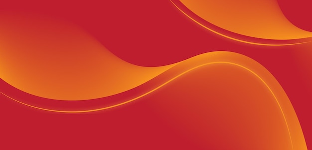 Abstract Red and Orange Gradient with Smooth Curves