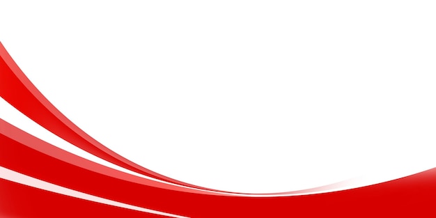 abstract red and white curved wave background with clean modern design