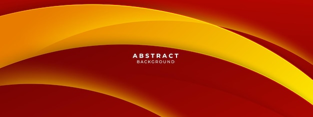 Abstract red and yellow geometric shapes geometric light 3d line shape with futuristic concept presentation background