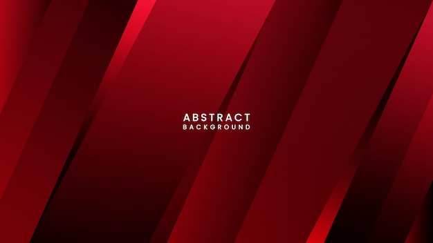 Abstract Red Background With Lines Design Template