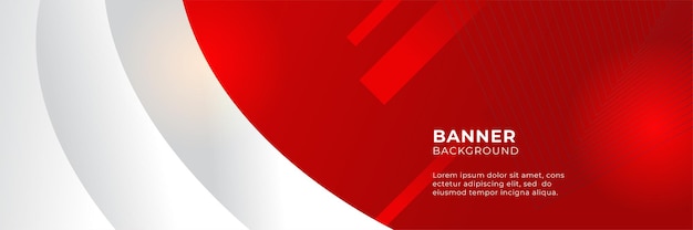 Abstract red banner background design template vector illustration with 3d overlap layer and geometric wave shapes. Polygonal abstract background, texture, advertisement layout and web page