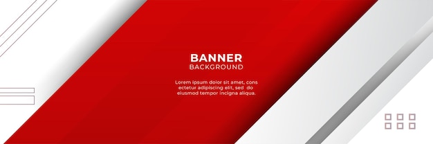 Abstract red banner background design template vector illustration with 3d overlap layer and geometric wave shapes. Polygonal abstract background, texture, advertisement layout and web page