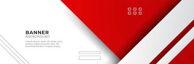 Abstract red banner background design template vector illustration with 3d overlap layer and geometric wave shapes. Polygonal abstract background, texture, advertisement layout and web page