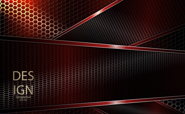 abstract red composition with texture frames with shiny edging
