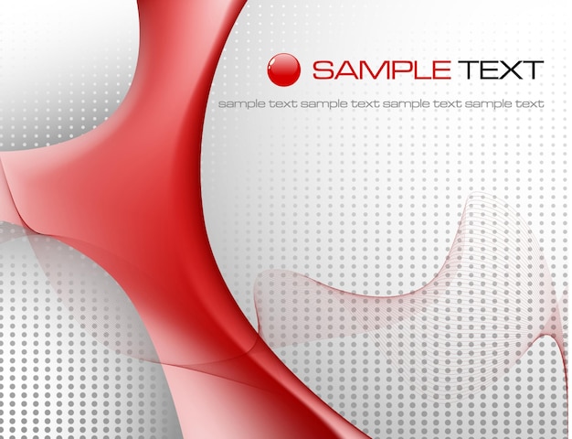 Abstract Red Fluid Shapes Composition