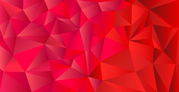 Abstract red gradient triangles of different sizes - Vector