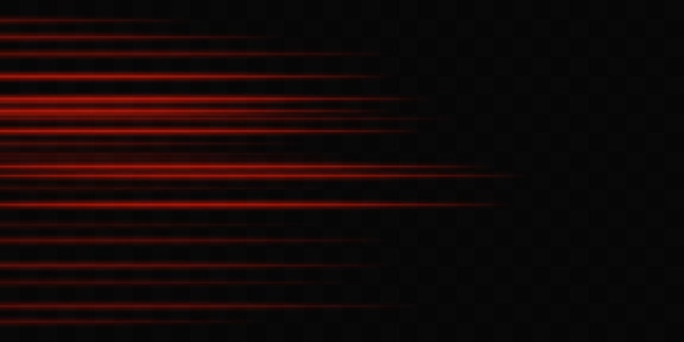 Abstract red laser beam Lighting effect Directional spotlight Light streaks fading into darkness on a black background creating a dynamic and abstract effect