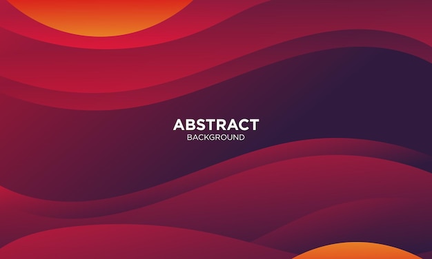 abstract red orange background with wavy shapes flowing and curvy shapes