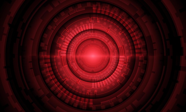 abstract red system circle circuit cyber futuristic technology vector background illustration