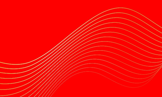 Abstract Red Wave Lines