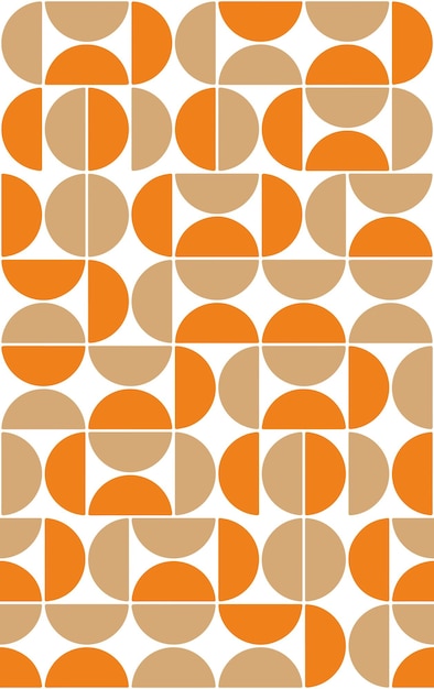 abstract retro circles geometric seamless vector pattern minimal design trendy fashion colors