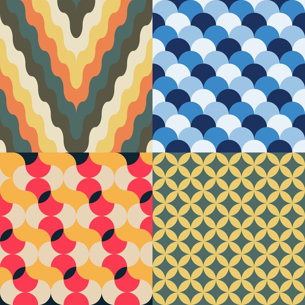 Abstract retro geometric pattern