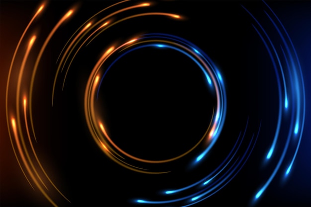 abstract ring background with luminous swirling backdrop