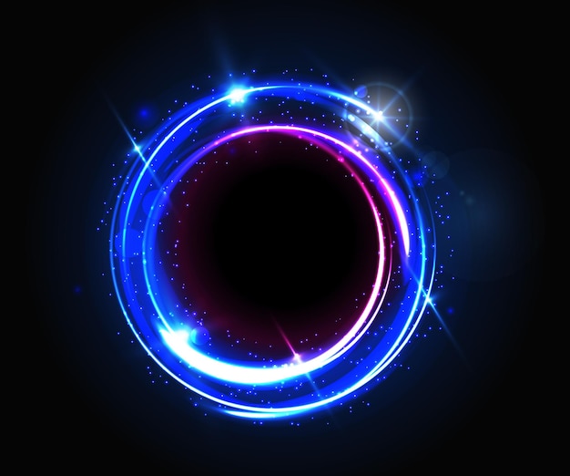Abstract round lights frame