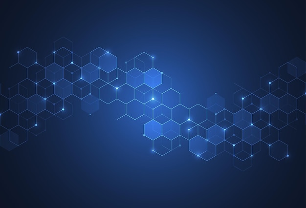 Abstract science template background Technology lines and dots connection Wallpaper