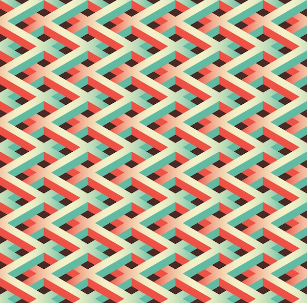 Abstract seamless chain link fence pattern