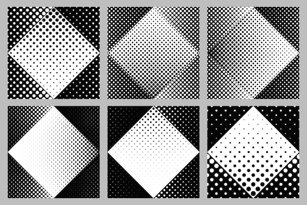 Abstract seamless dot pattern background design set