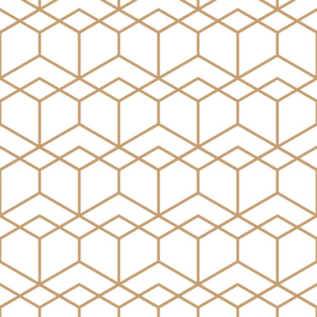 Abstract seamless golden pattern background. Vector illustration.