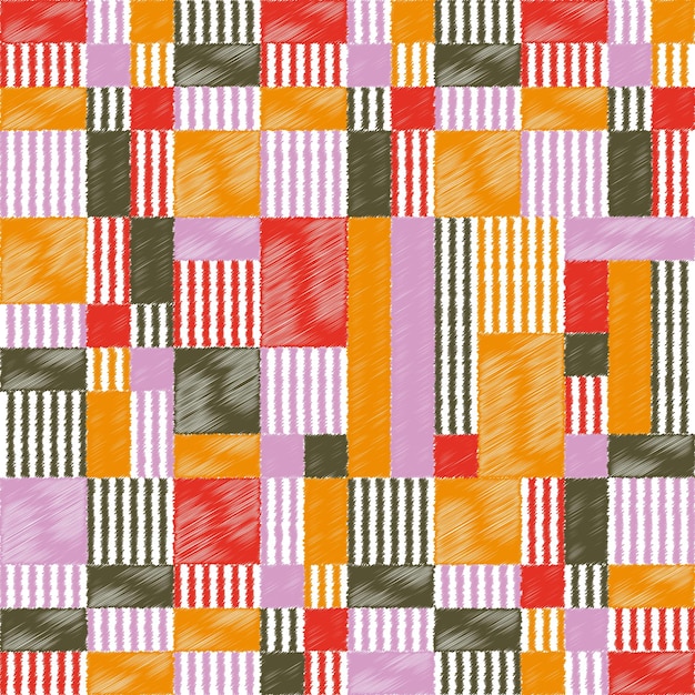 Abstract seamless pattern Multicolored squaresB