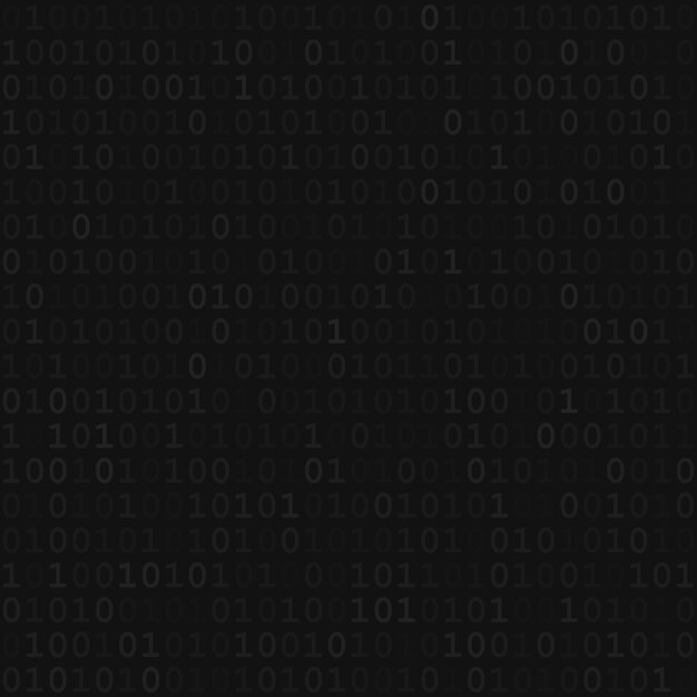 abstract seamless pattern of small digits one and zero in black colors