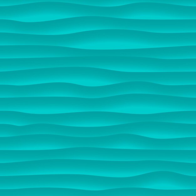 abstract seamless pattern of wavy lines with shadows in light blue colors