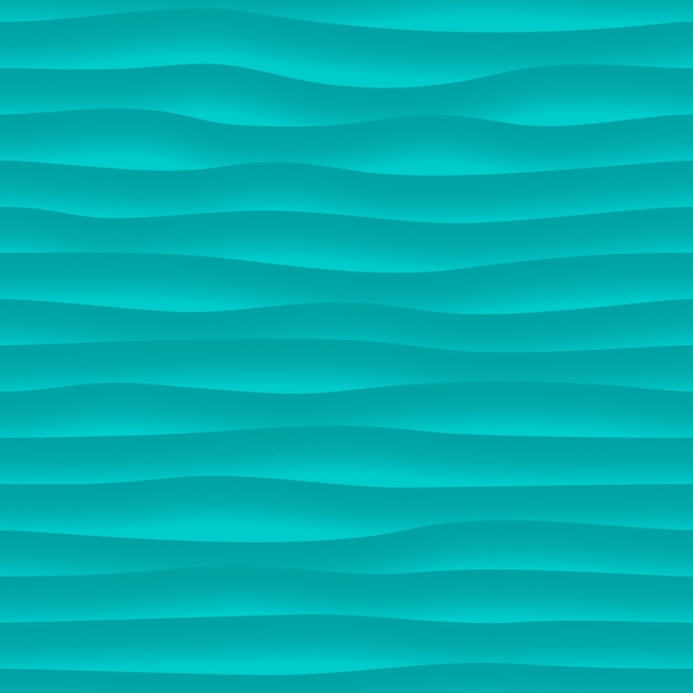 abstract seamless pattern of wavy lines with shadows in light blue colors