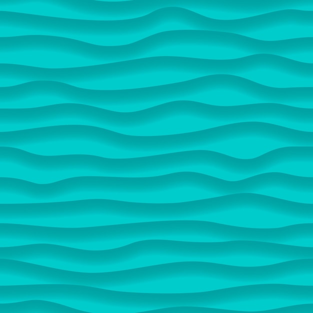 abstract seamless pattern of wavy lines with shadows in light blue colors