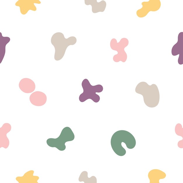 abstract seamless pattern simple organic shape colorful surface design