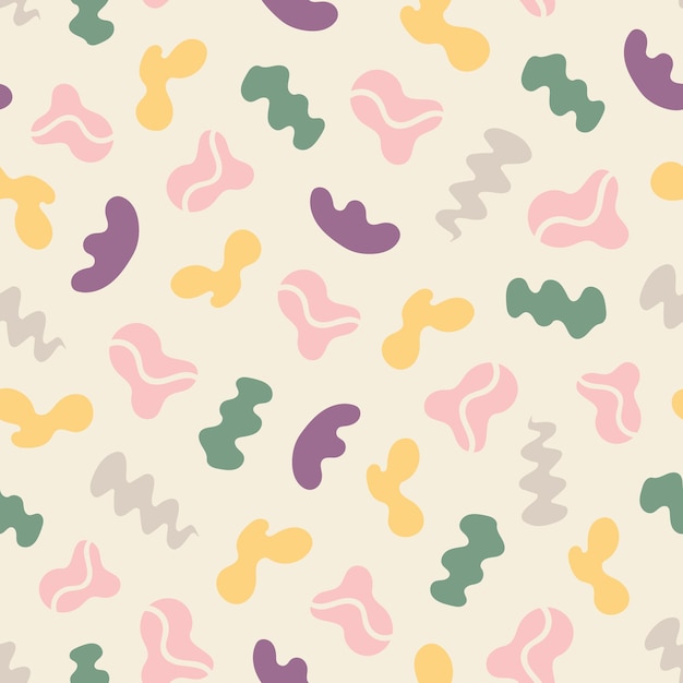 abstract seamless pattern simple organic shape colorful surface design