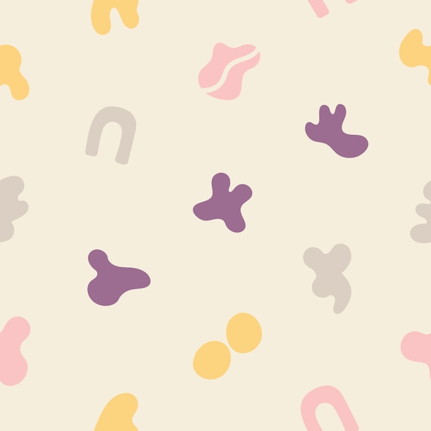 abstract seamless pattern simple organic shape colorful surface design