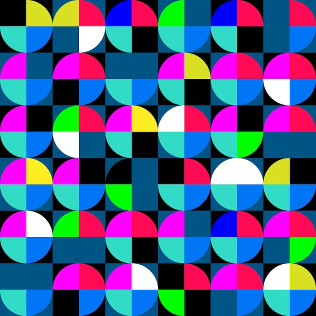 Abstract seamless pattern with abstract circle shape colorful