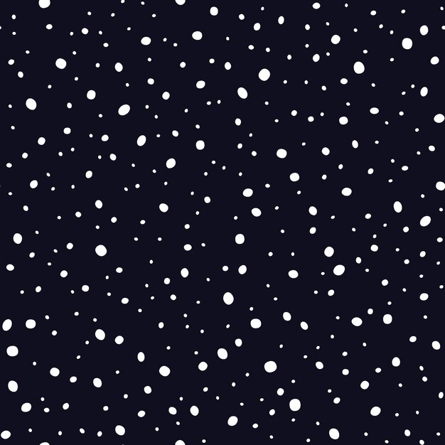 abstract seamless pattern with dots. the falling snow background in night