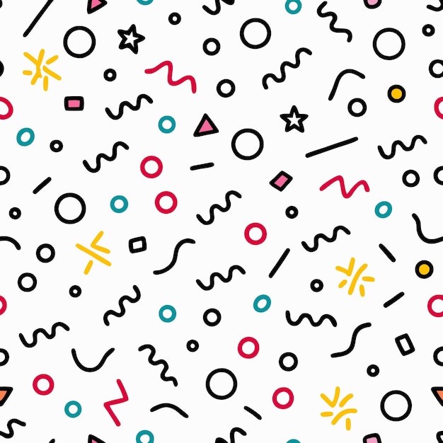 abstract seamless pattern with geometric shapes and lines