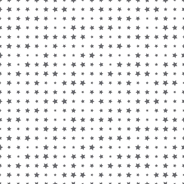 Abstract seamless pattern with halftone stars in circles. Geometric background.