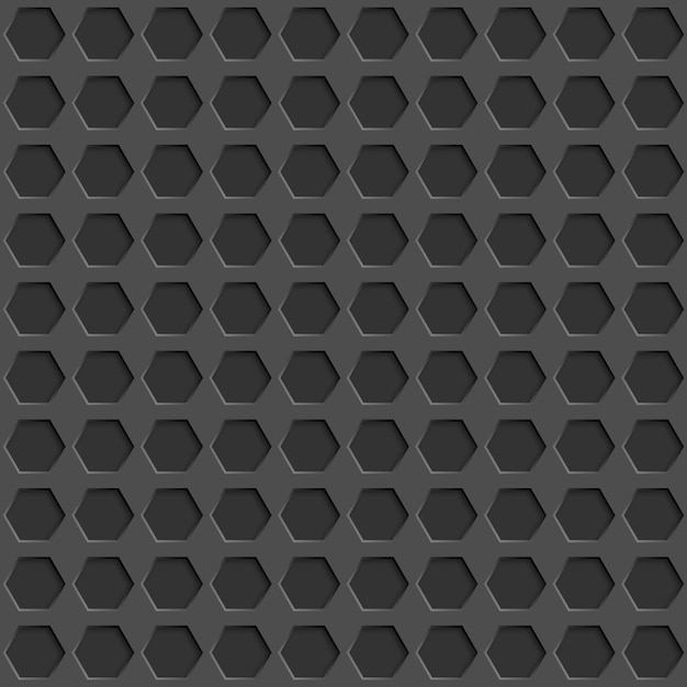 abstract seamless pattern with hexagon holes in gray colors