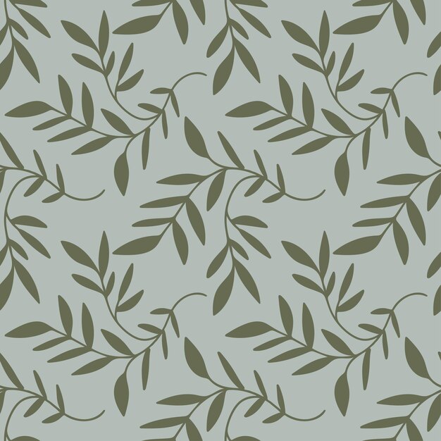 Abstract seamless pattern with leaves Background with flowers grunge texture