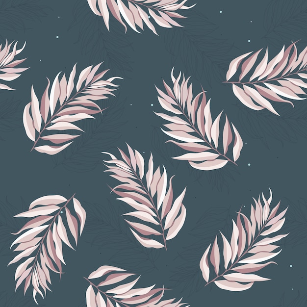 abstract seamless pattern with leaves.   template.
