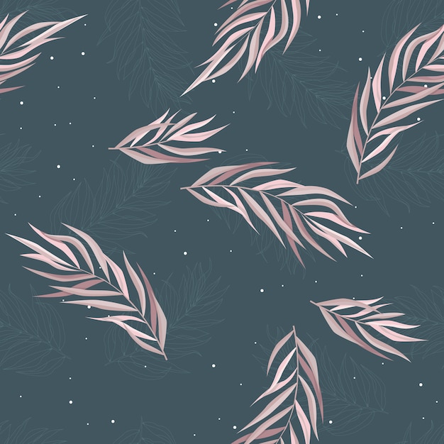 abstract seamless pattern with leaves.   template.
