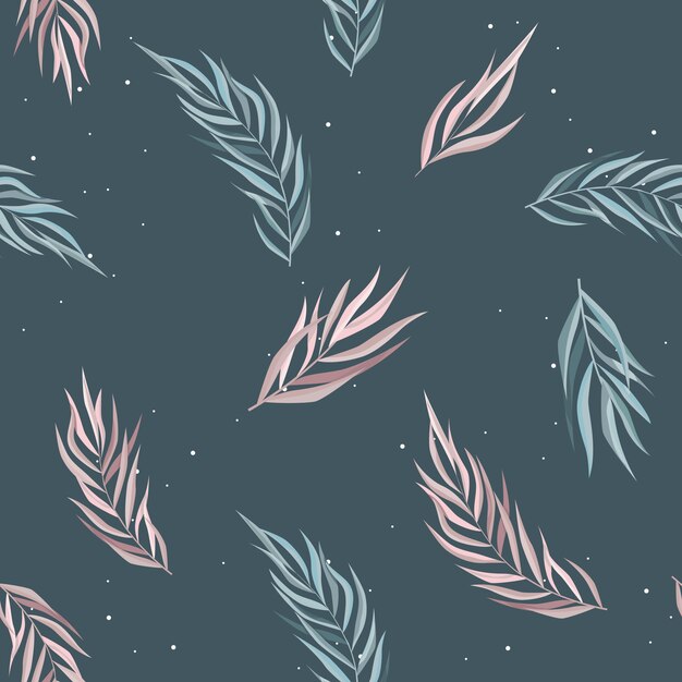 abstract seamless pattern with leaves.   template.