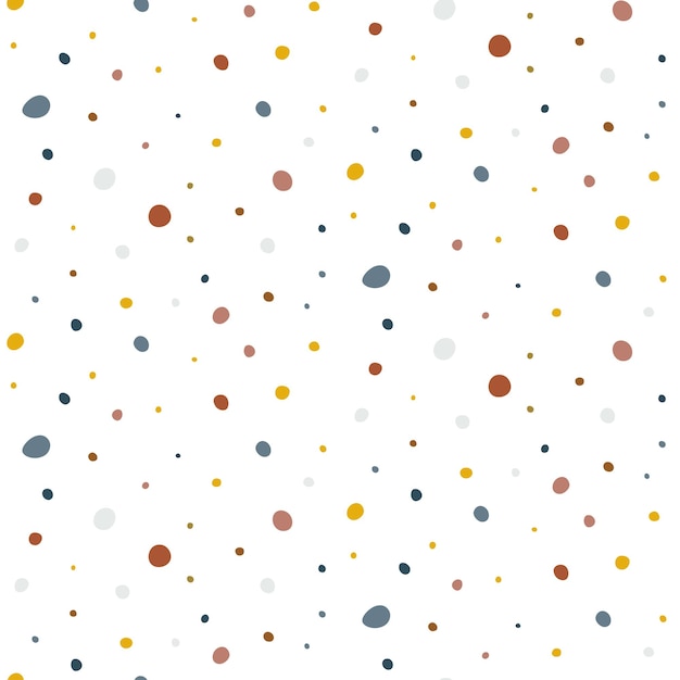 Abstract seamless pattern with small colored dots in random order