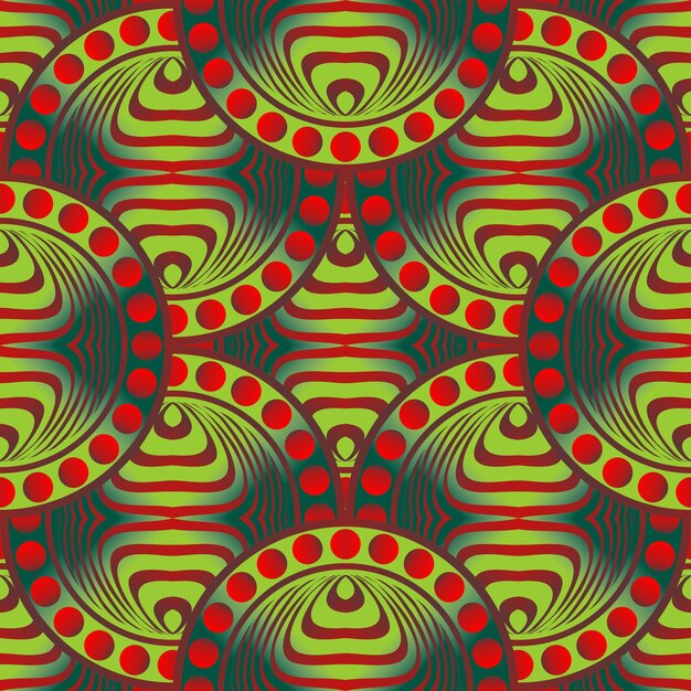 Abstract seamless textured background with green color combined with red color
