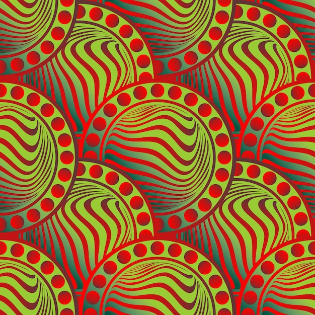 Abstract seamless textured background with green color combined with red color