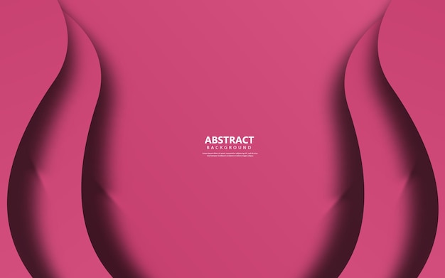 Abstract shape pink color papercut background